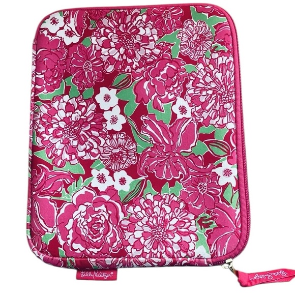 Lilly Pulitzer HOT PINK Neoprene Case 8” X 10” For iPad Mini Or Any Small Tablet - Picture 1 of 11
